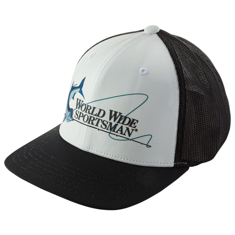 World Wide Sportsman Logo Front Mesh-Back Fitted Cap