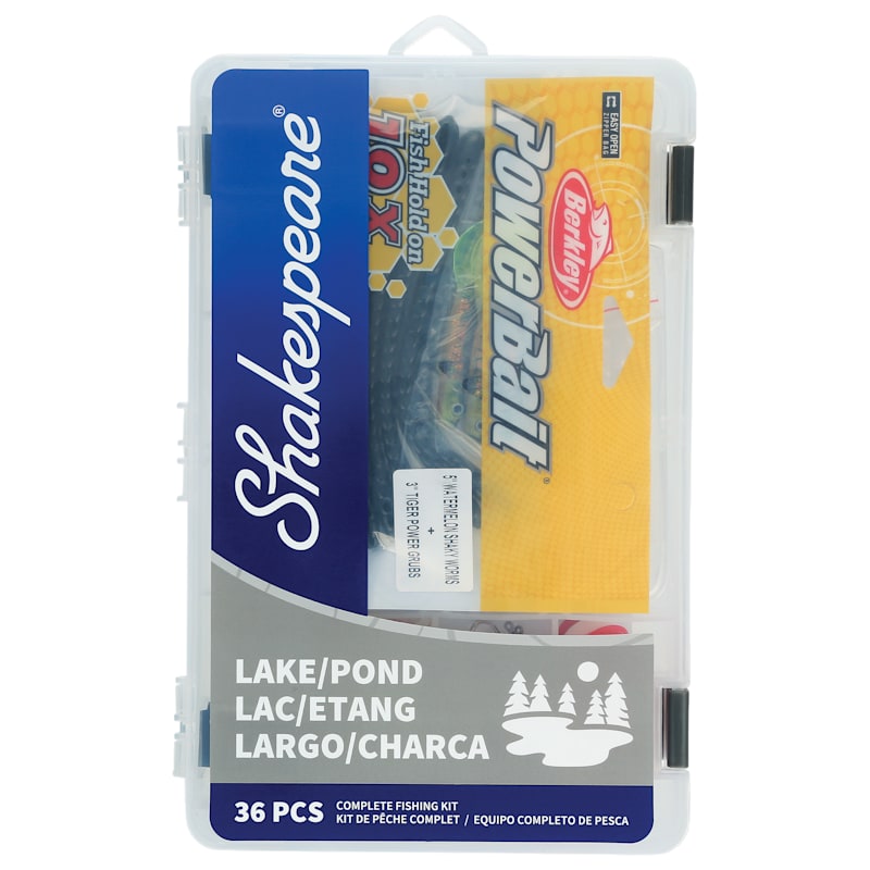 Shakespeare Catch More Fish Lake Pond Tackle Box Kit