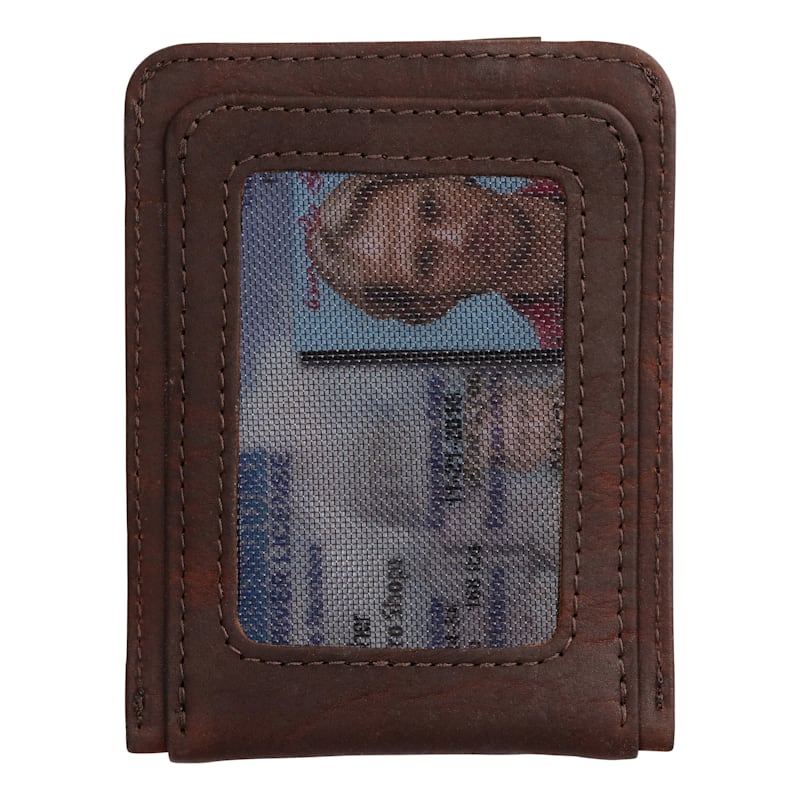RedHead USA Bison Leather Front Pocket RFID Wallet