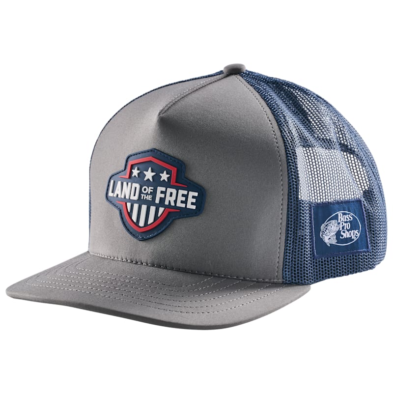 Land of the Free Shield Patch Mesh-Back Cap