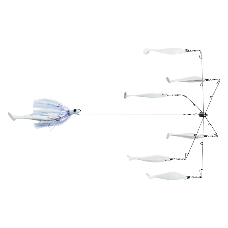 Blue Water Candy Rock Fish Candy 6-Arm Umbrella Rig with Parachute