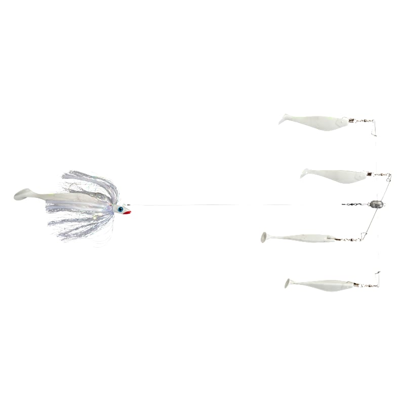 Blue Water Candy Rock Fish Candy 4-Arm Umbrella Rig with Parachute