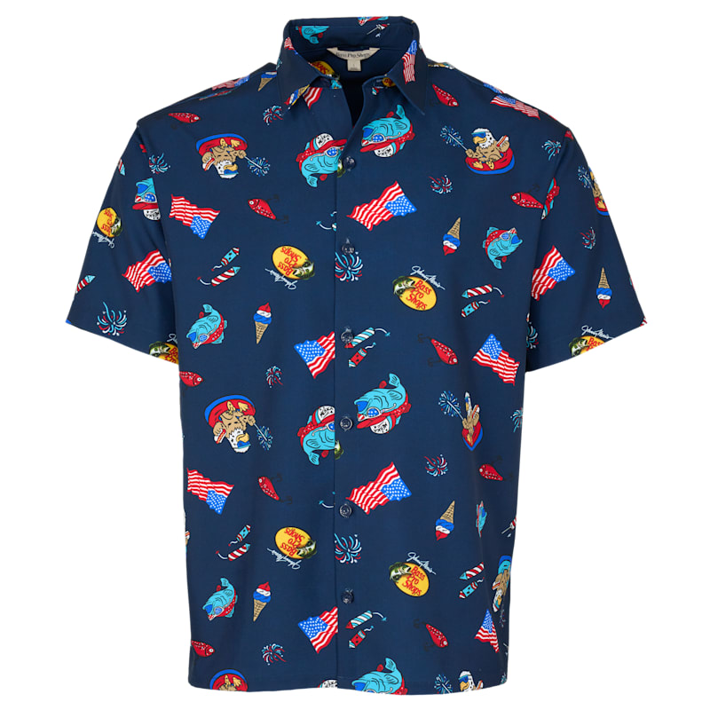 Bass Pro Shops Here For The BBQ Button-Up Short-Sleeve Shirt