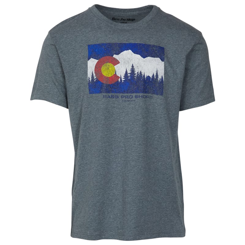 Bass Pro Shops Colorado Horizontal Flag Short-Sleeve T-Shirt for Men