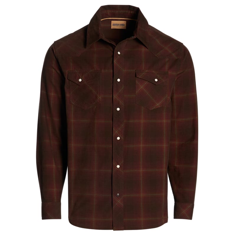 RedHead Ranch Valley Brook Corduroy Long-Sleeve Snap-Down Shirt