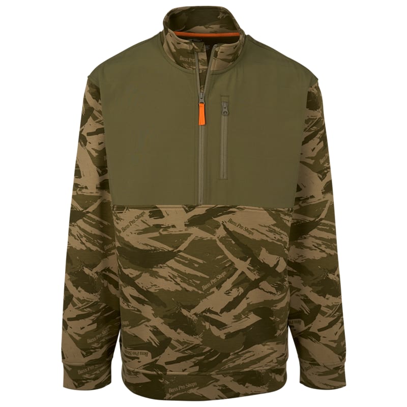 Bass Pro Shops Performance Camo Quarter-Zip Pullover