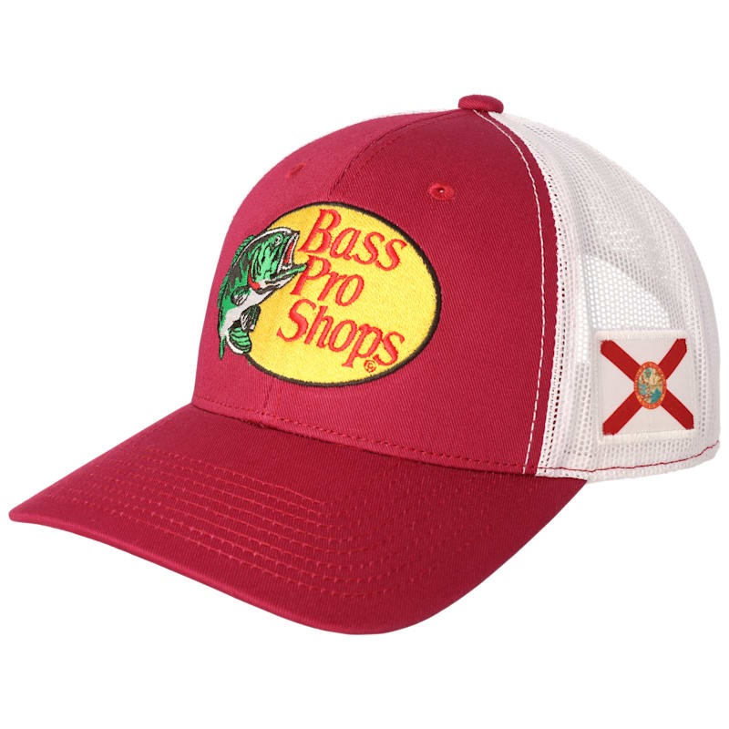 Bass Pro Shops Woodcut Logo and Florida Patch Snapback Cap