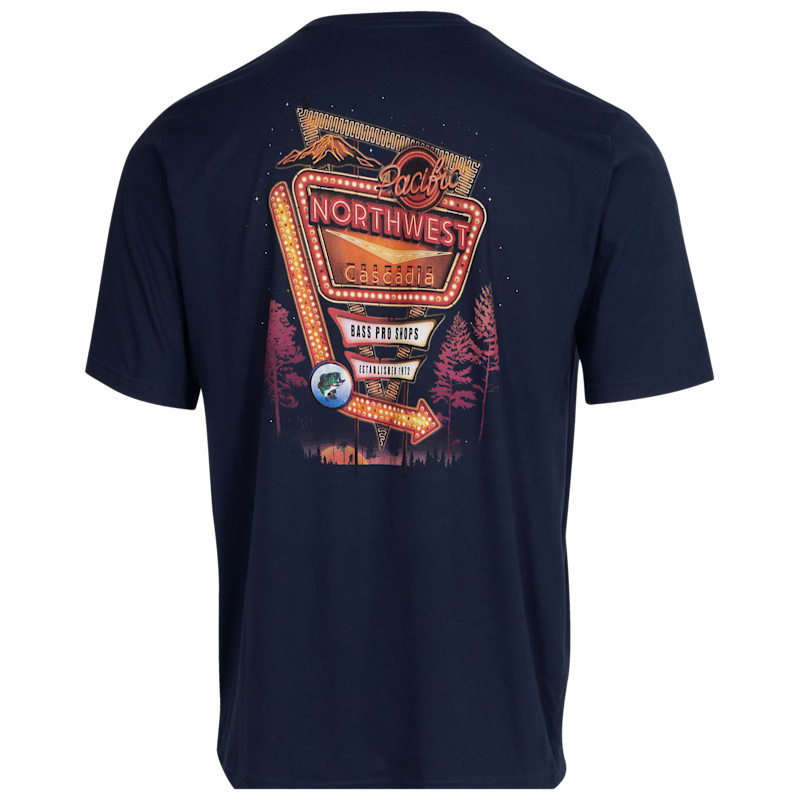 Bass Pro Shops Neon Pacific Northwest Sign Short-Sleeve T-Shirt for Men