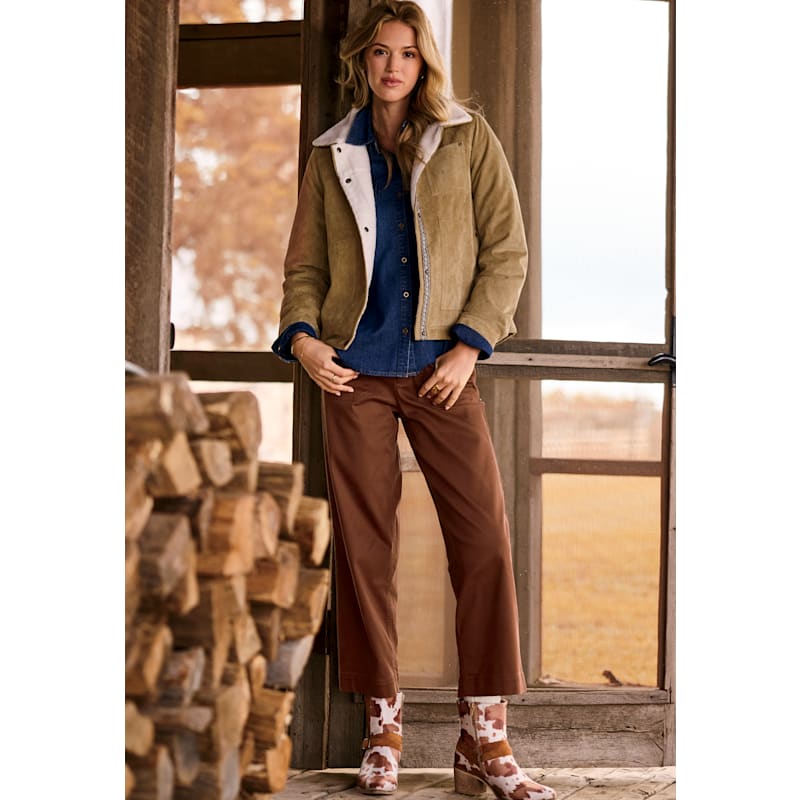 Natural Reflections Driftwood Wide-Leg Pants