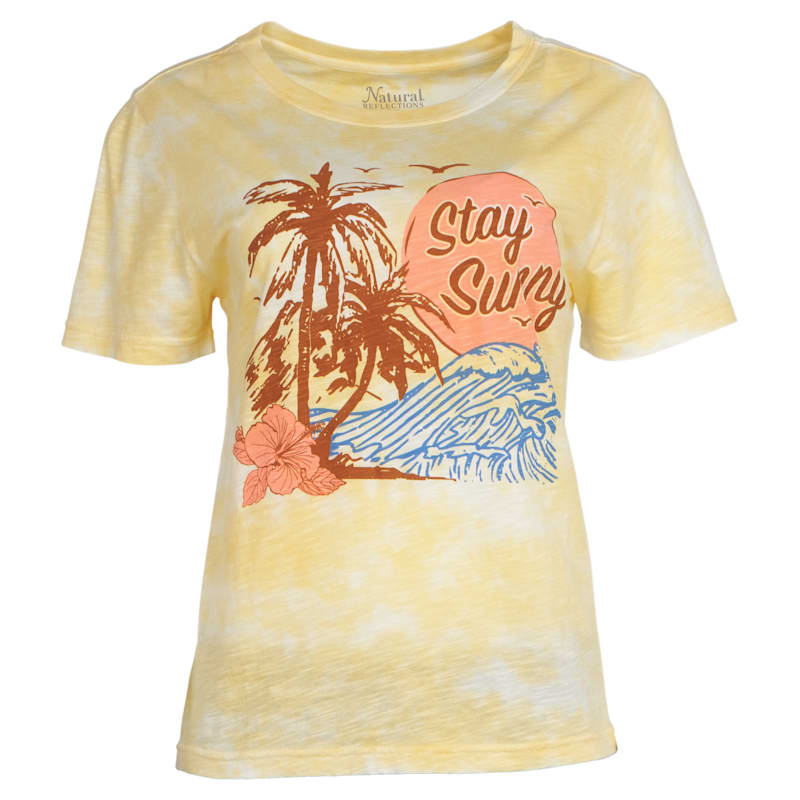 Natural Reflections Stay Sunny Tie Dye Short-Sleeve T-Shirt