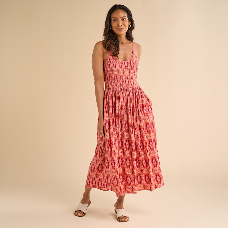 Natural Reflections Batik Print Midi Dress