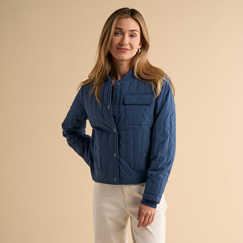 Natural Reflections Aspen Quilted Bomber Jacket