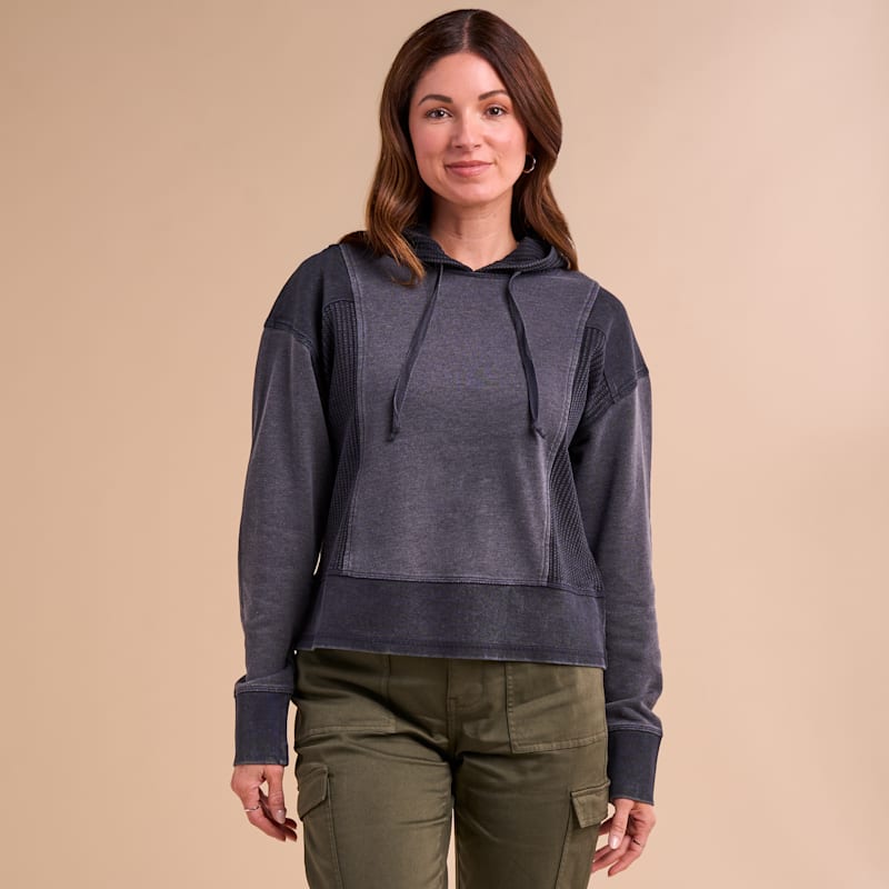 Natural Reflections Timberbrook Washed Waffle-Knit Hoodie