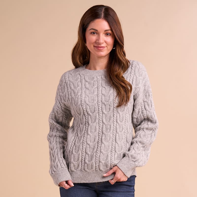 Natural Reflections Ember Cable Crew Sweater