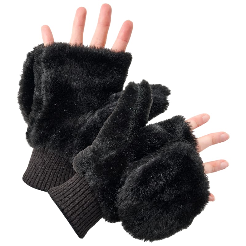 Natural Reflections Faux-Fur Mittens