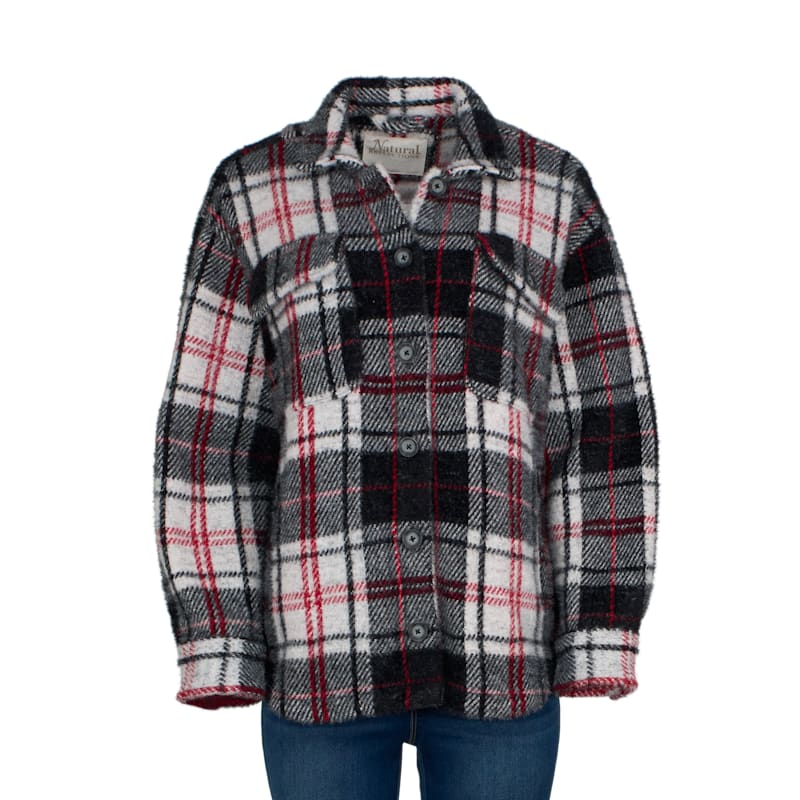 Natural Reflections Plaid Shirt Jacket