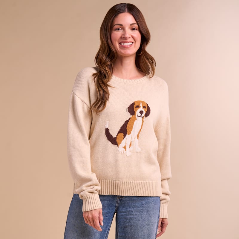 Natural Reflections Finley Dog Crew Sweater
