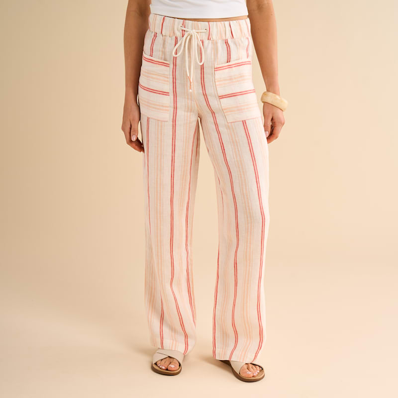 Natural Reflections Stripe Wide-Leg Pants