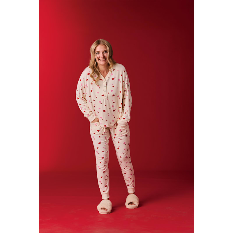 Natural Reflections Heart Print Sleep Pants
