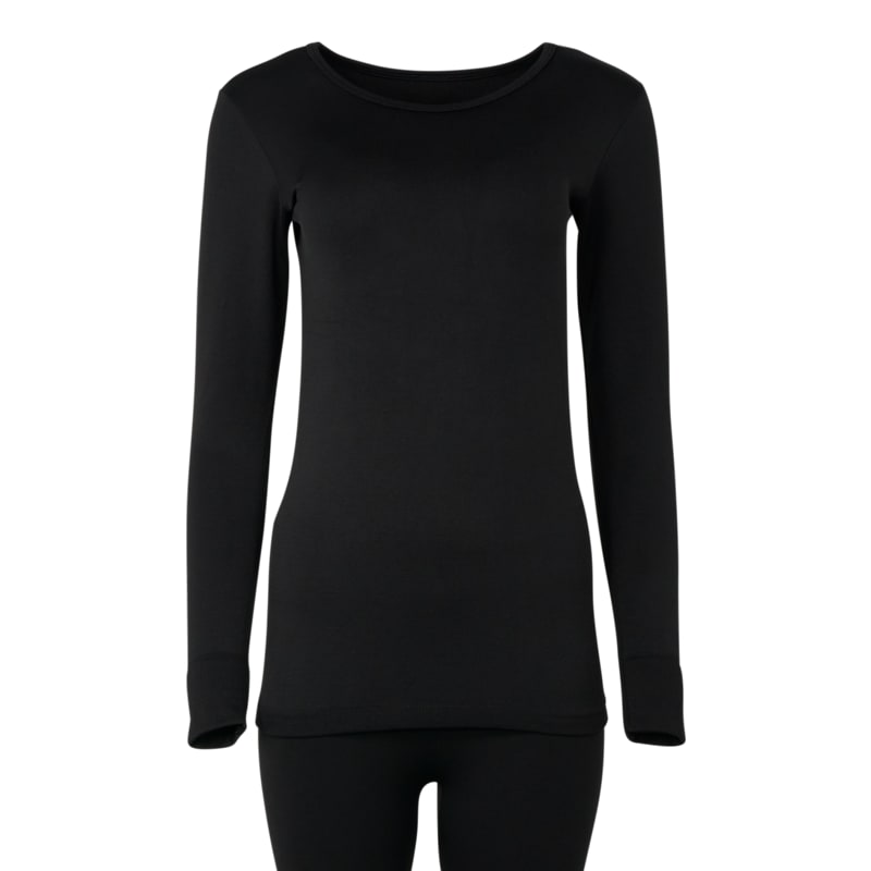 Natural Reflections Plush Crew-Neck Fleece Long-Sleeve Sweatshirt