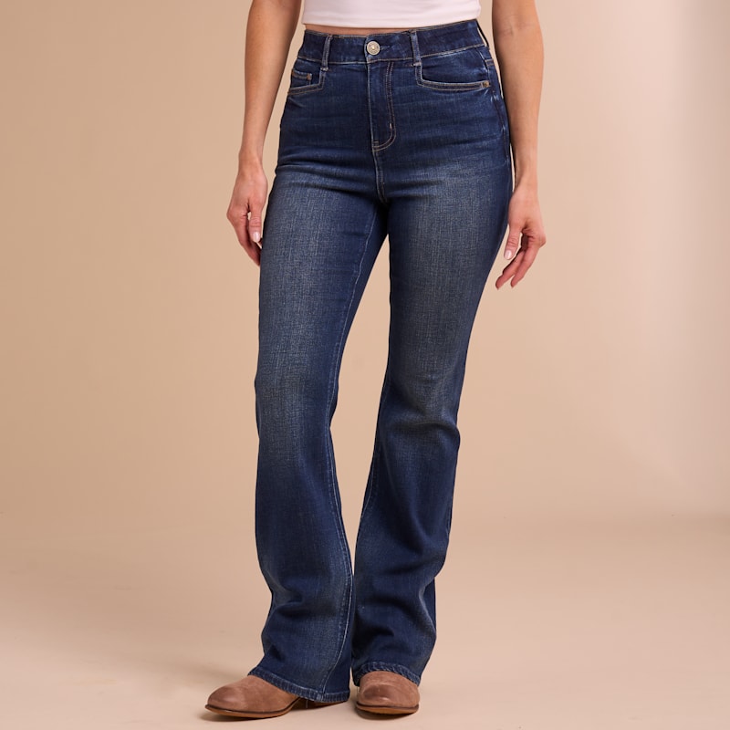 Natural Reflections High-Rise Perfect-Fit Flare Jeans