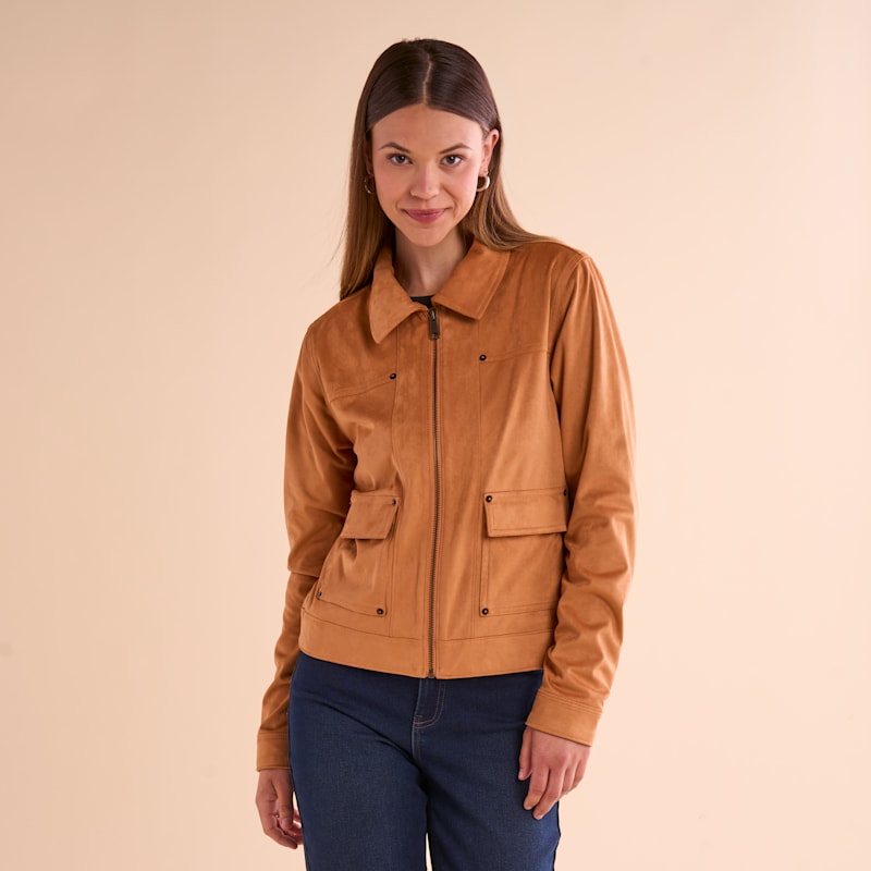 Natural Reflections Faux-Suede Jacket