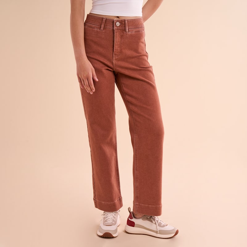 Natural Reflections Knit Denim Straight-Leg Jeans