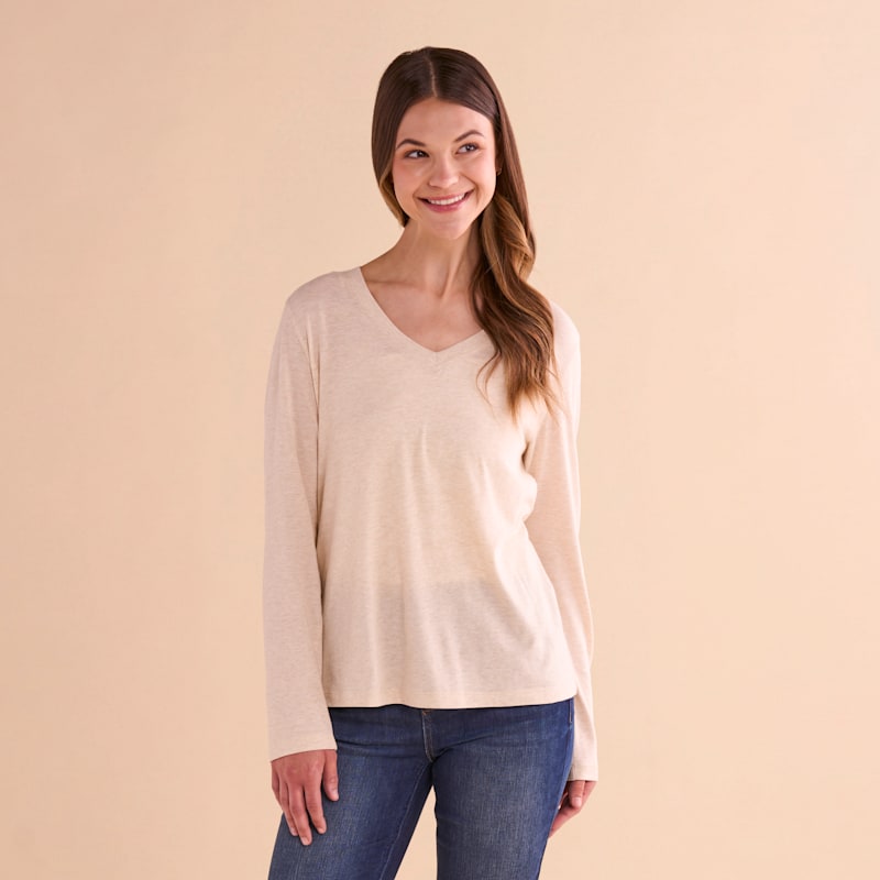 Natural Reflections Everyday V-Neck Long-Sleeve T-Shirt
