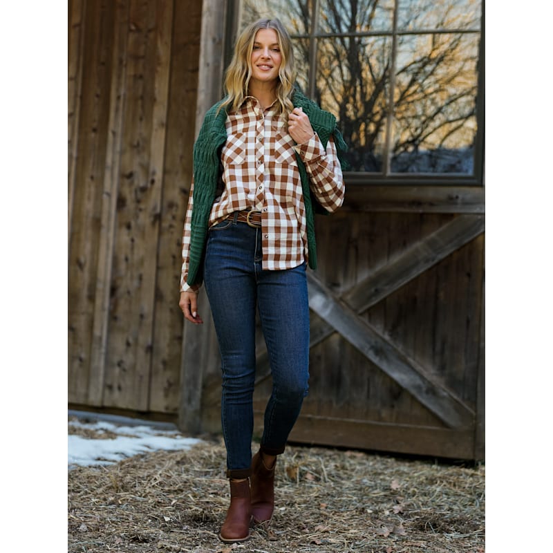 Natural Reflections Fleece-Lined Denim Skinny Jeans