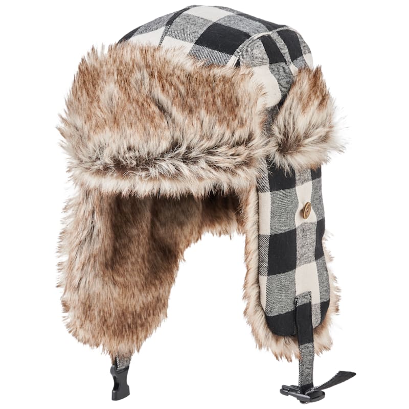 Natural Reflections Buffalo Plaid Trapper Hat