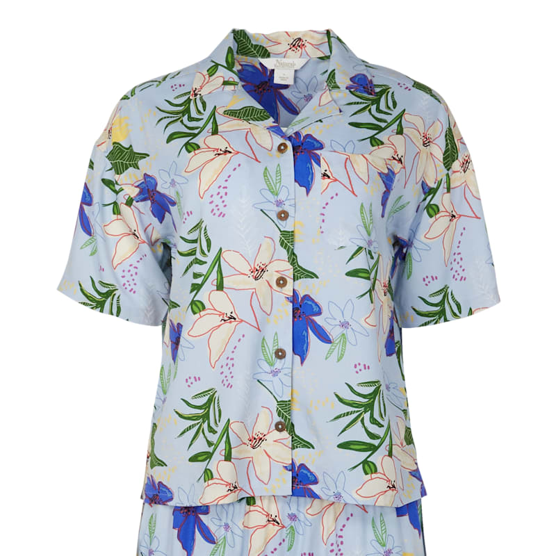 Natural Reflections Tropical Resort Button-Down Short-Sleeve Shirt