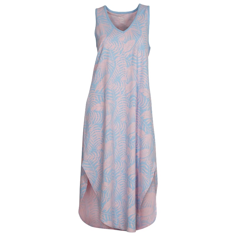 Natural Reflections Leafy Printed Midi Tank Dress