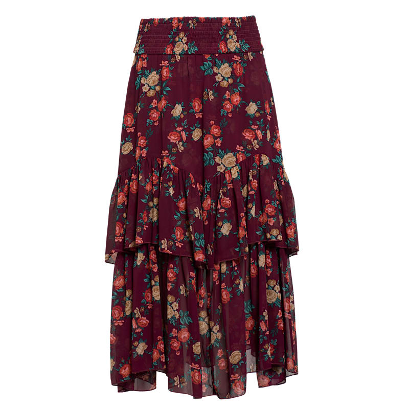RedHead Ranch Tiered Ruffle Maxi Skirt