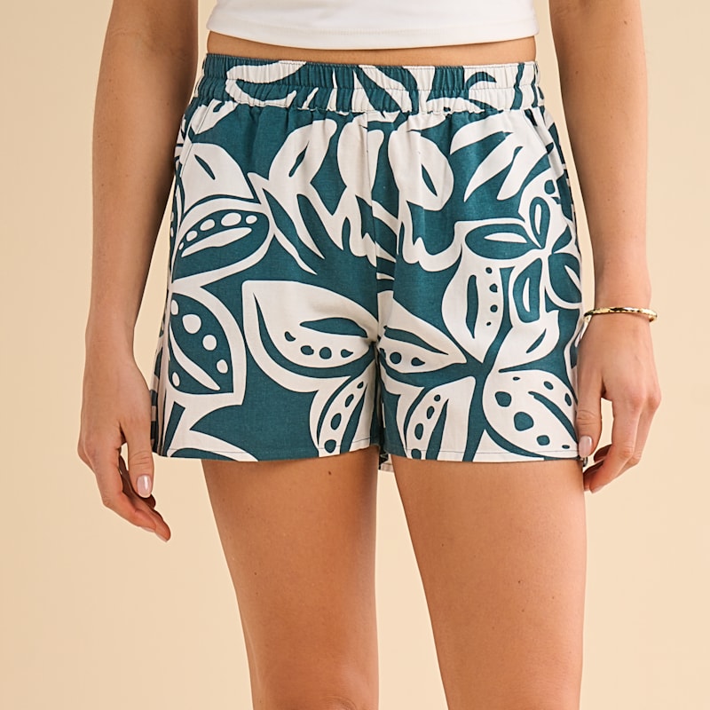 Natural Reflections Tropical Print Shorts