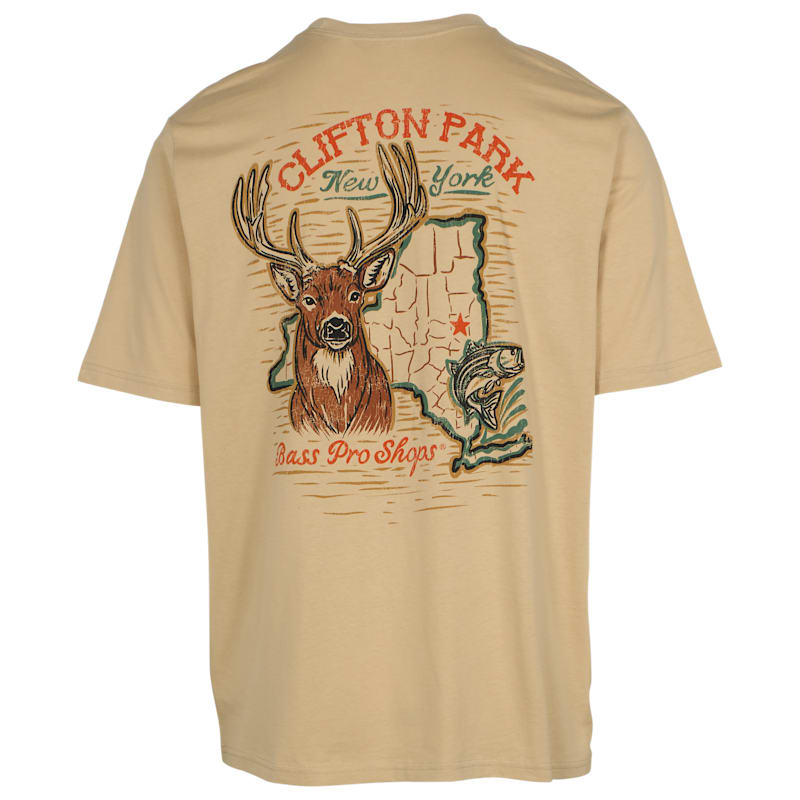Bass Pro Shops Clifton Park New York Outline Short-Sleeve T-Shirt