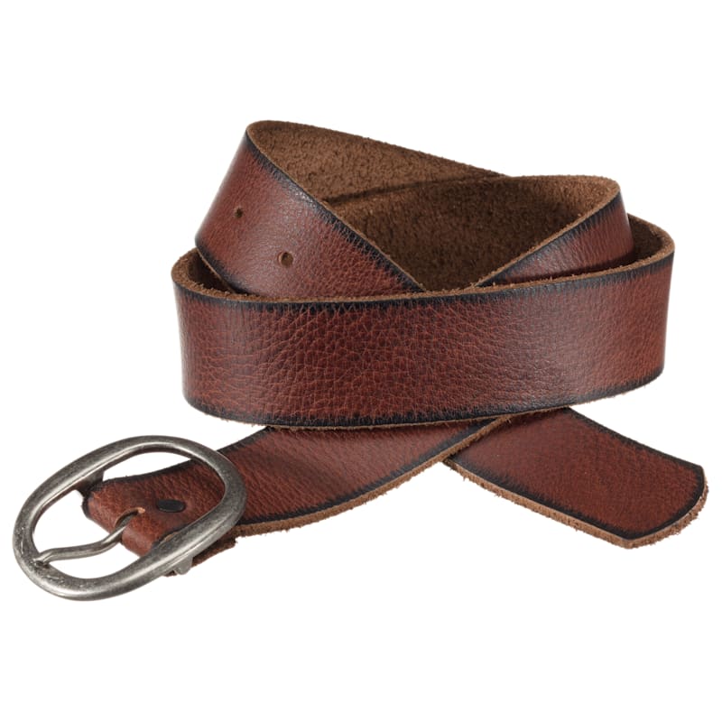 Natural Reflections Oval Buckle Leather Belt