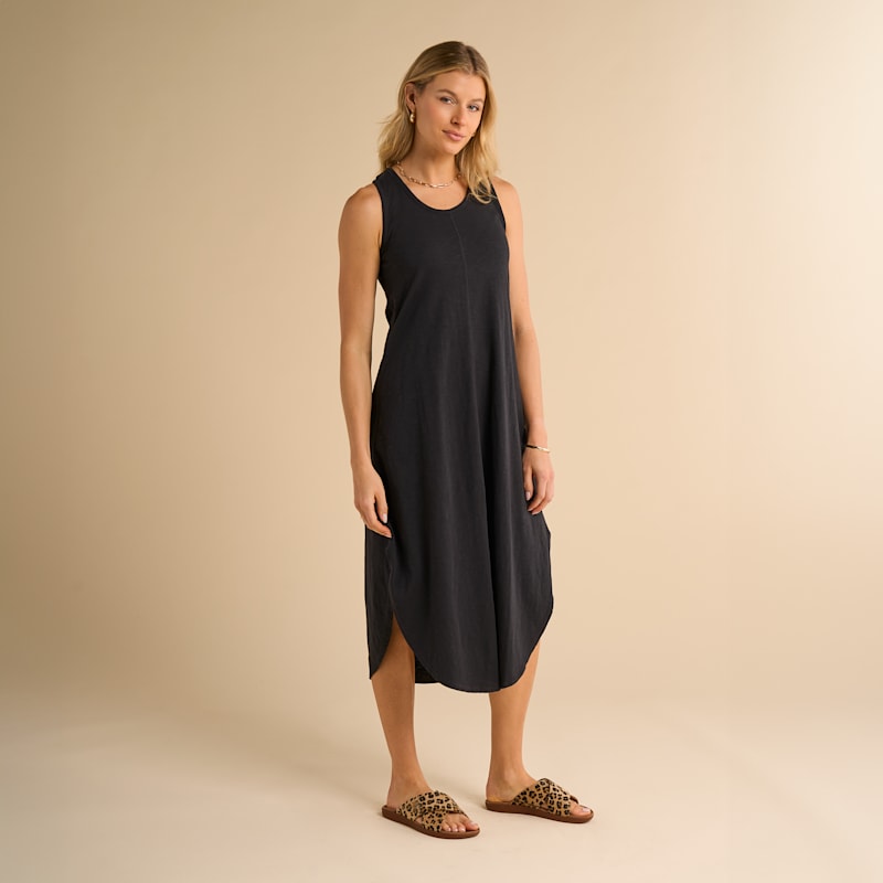Natural Reflections Slub Knit Midi Dress