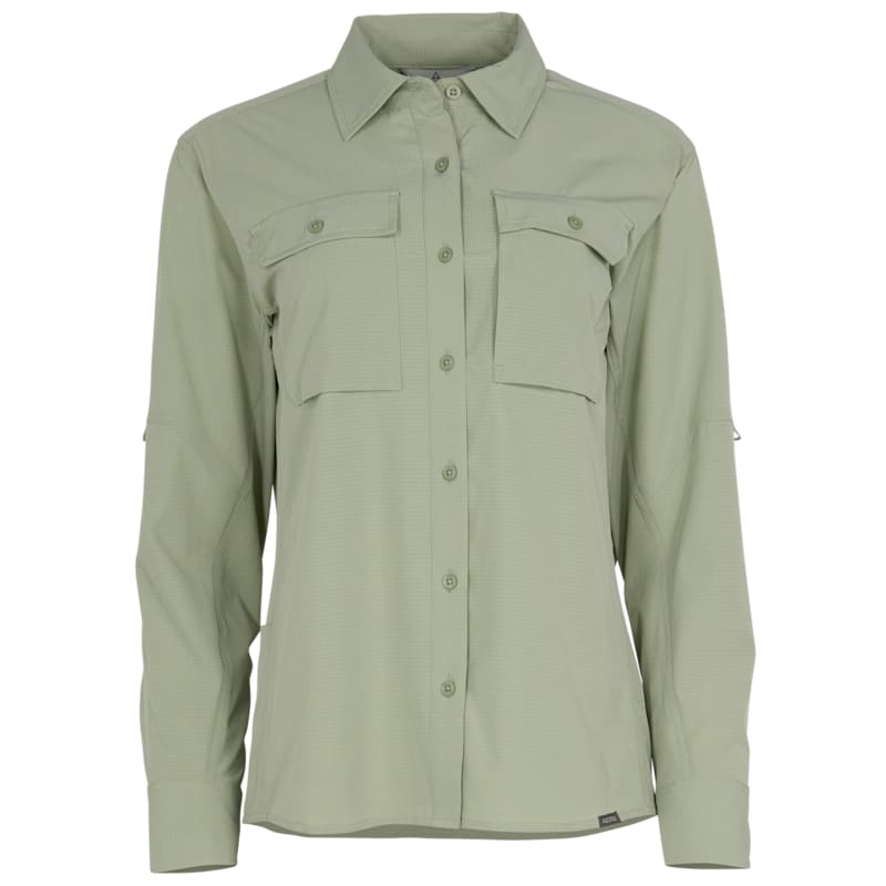 Ascend Woven Button-Down Long-Sleeve Pocket Shirt
