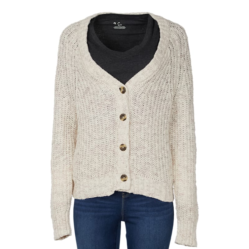 Natural Reflections Aspen Fleck Cardigan