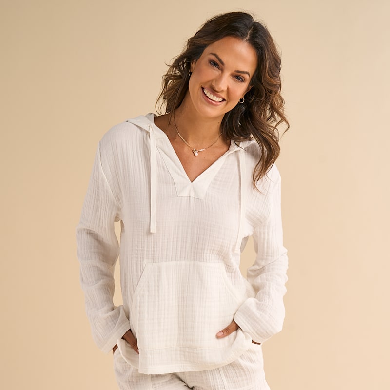 Natural Reflections Double-Cloth Baja Hoodie