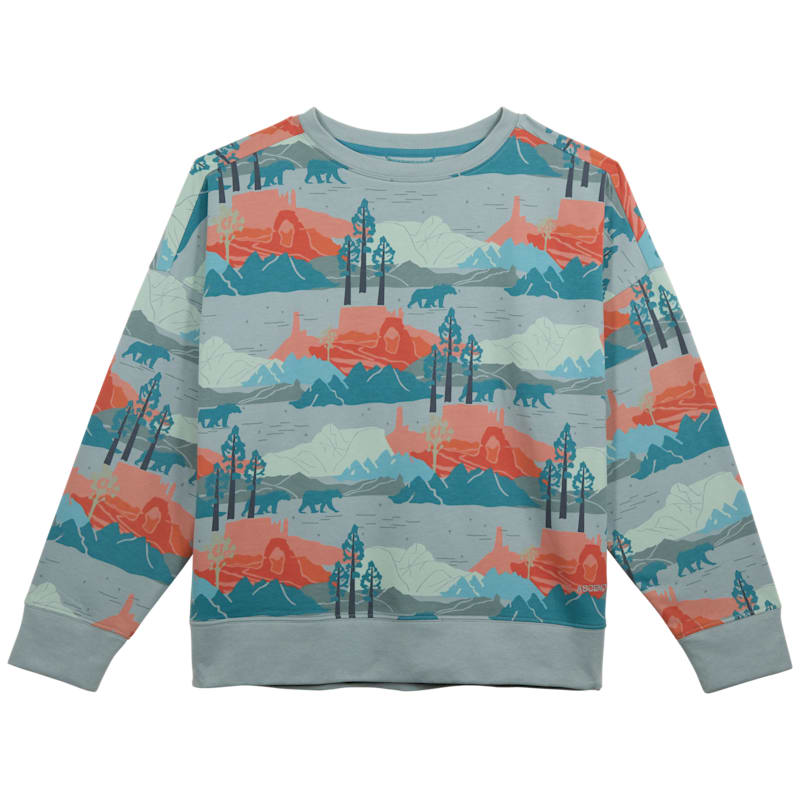 Ascend To and Fro Slate Mountain Graphic Crew-Neck Sweater