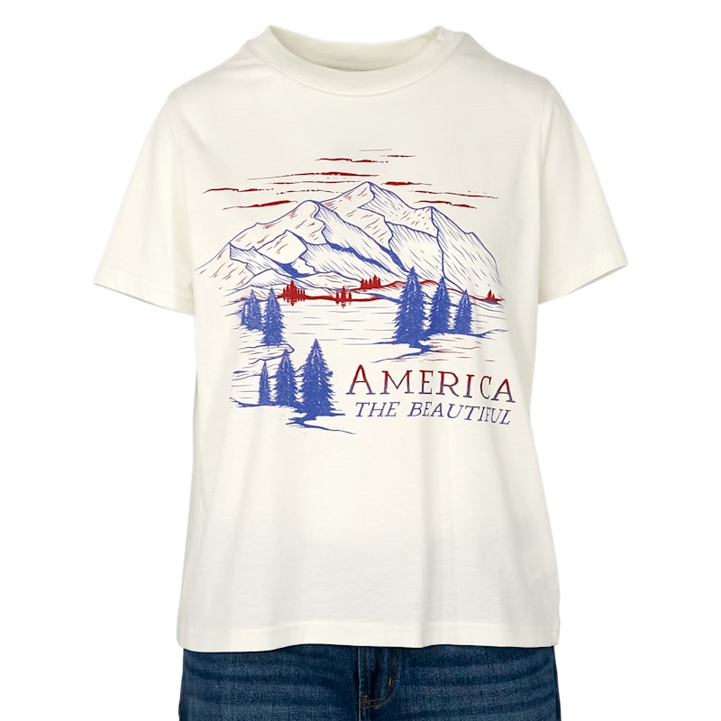 Natural Reflections America the Beautiful Graphic Short-Sleeve T-Shirt