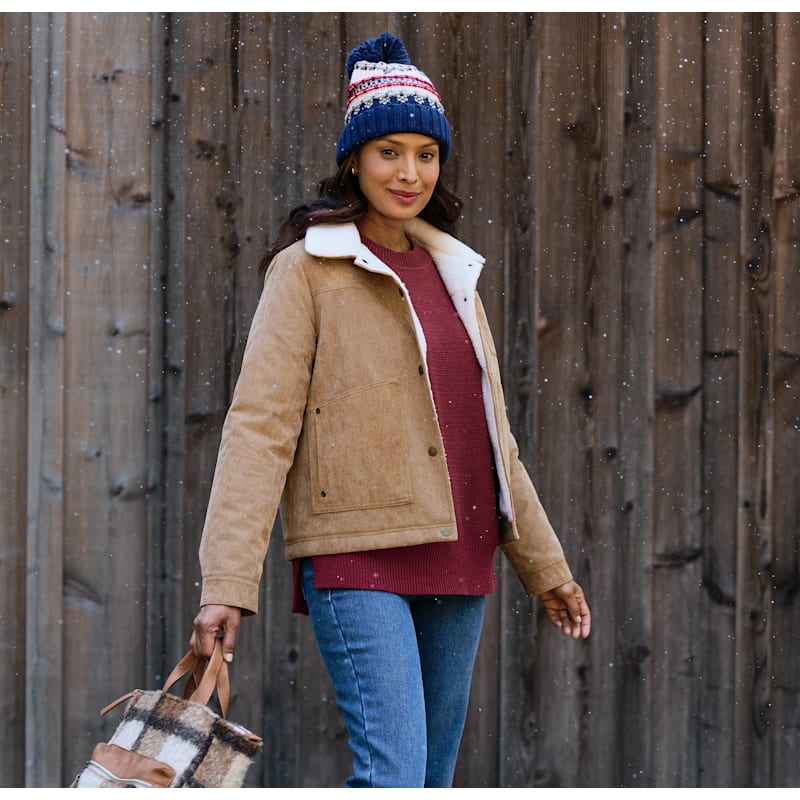 Natural Reflections Campfire Crew-Neck Long-Sleeve Sweater