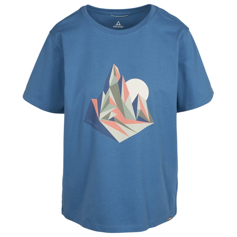 Ascend Organic Geometric Mountain Graphic Short-Sleeve T-Shirt