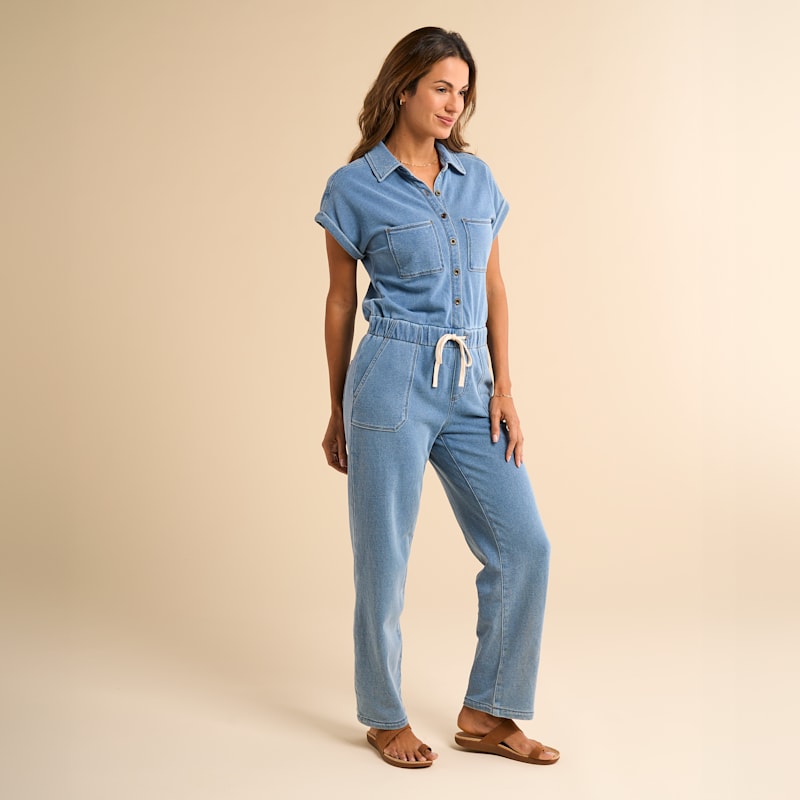 Natural Reflections Knit Denim Jumpsuit
