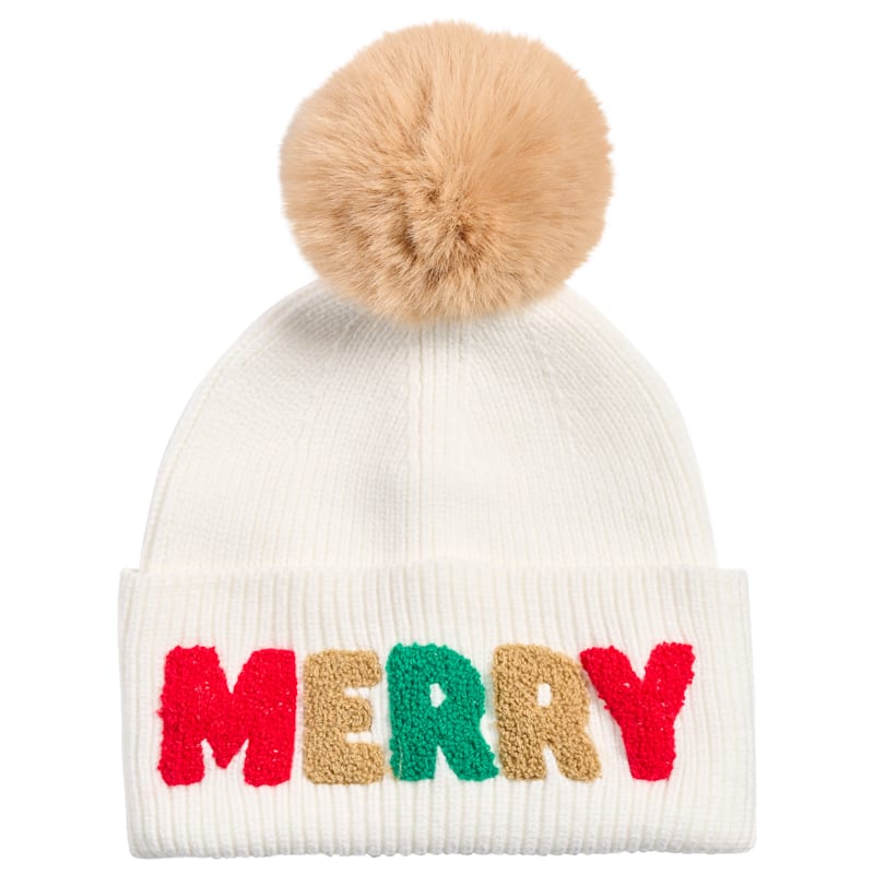 Natural Reflections Holiday Pom Beanie