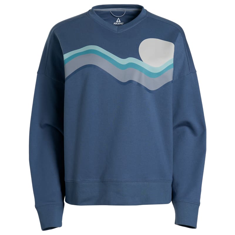 ASCEND TO AND FRO GRAPHIC V-NECK SWEATSHIRT