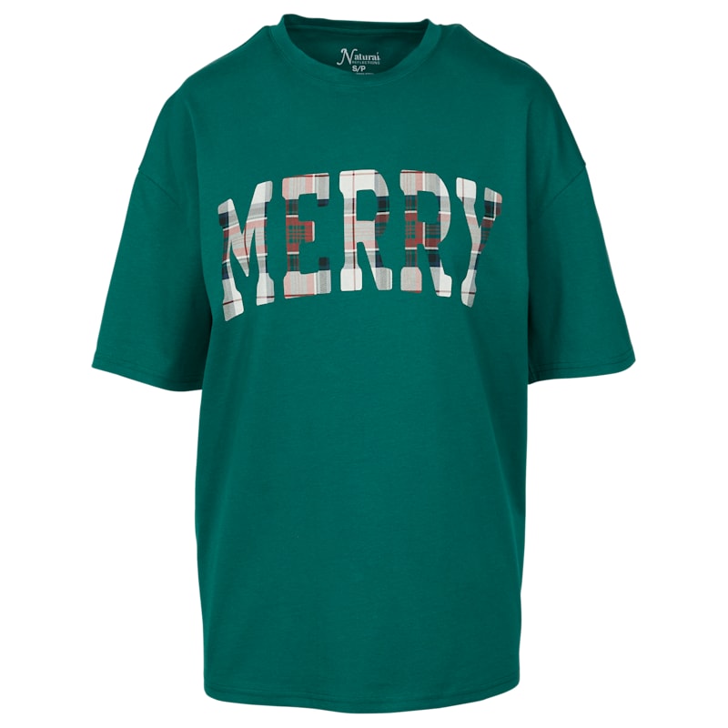 Natural Reflections Merry Oversized Short-Sleeve Tee