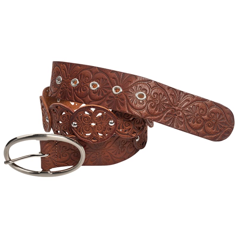 Natural Reflections Leather Disc Belt