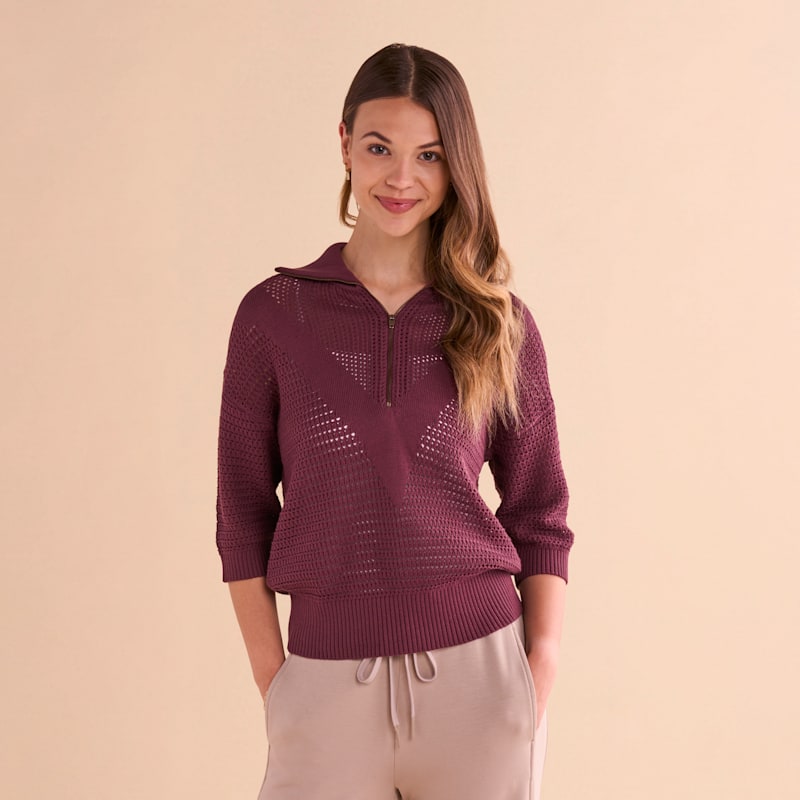 Natural Reflections Peakway Quarter-Zip Sweater